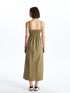 LC Waikiki Women's Heart Collar Plain Dress
